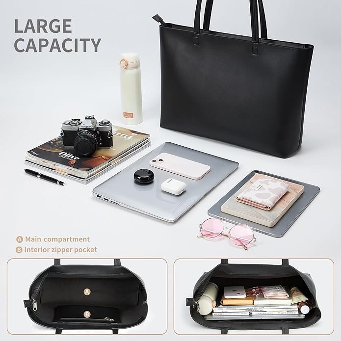 Faux Leather Tote Bag