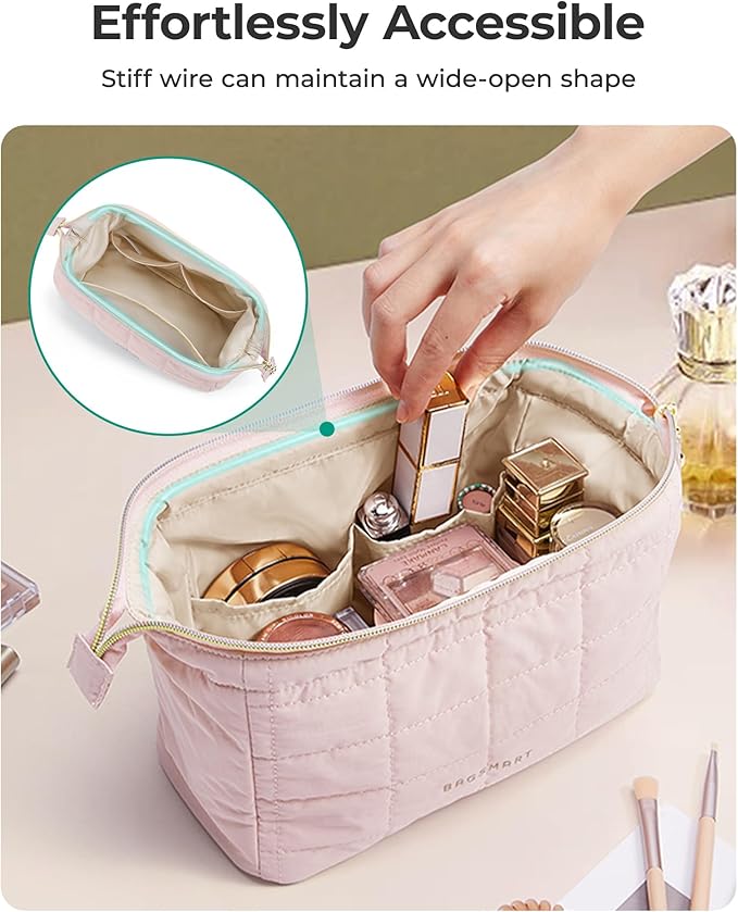 Wide-Opening Makeup Bags