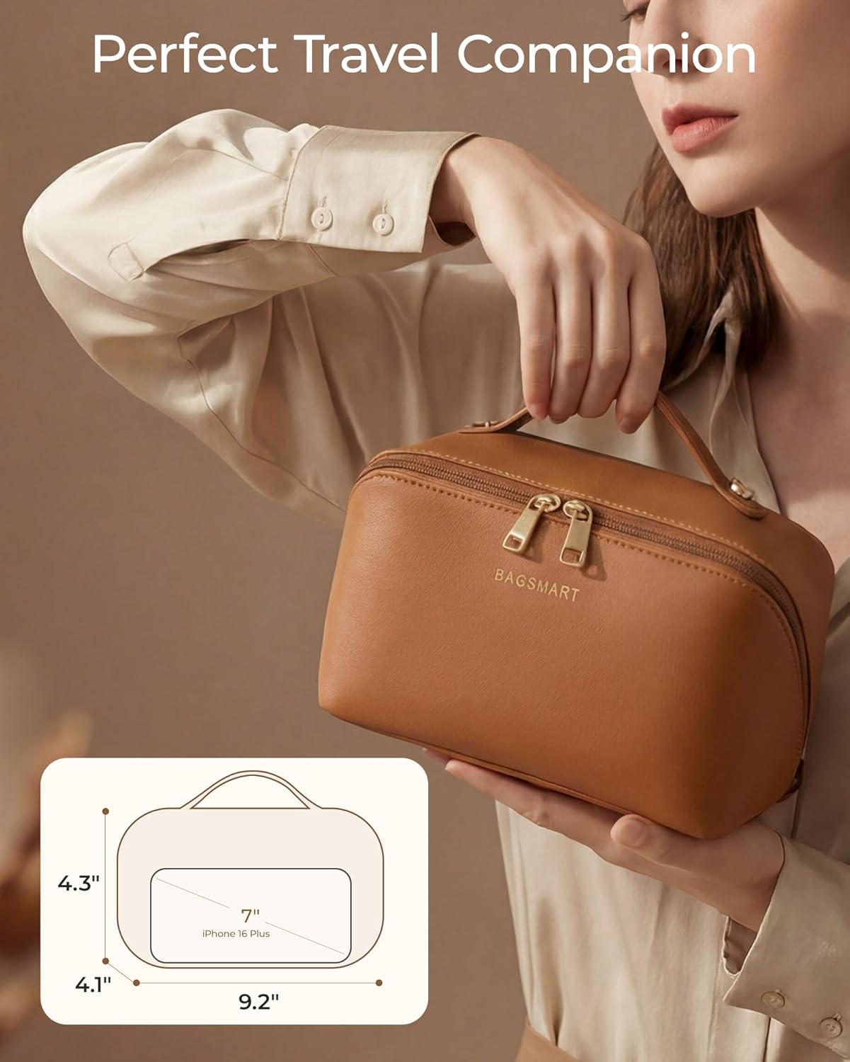 Compact Flat Lay Makeup Bag